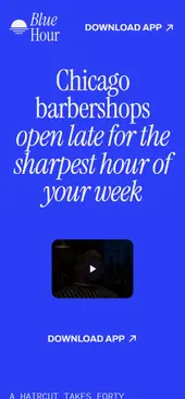Blue Hour Barbers on a phone