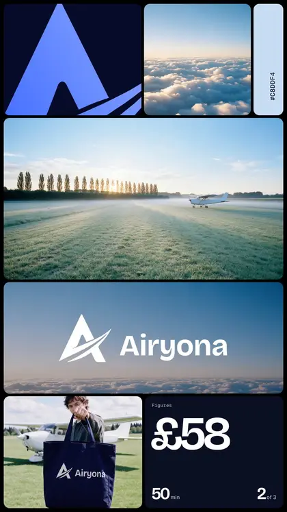 Airyona brand board: above