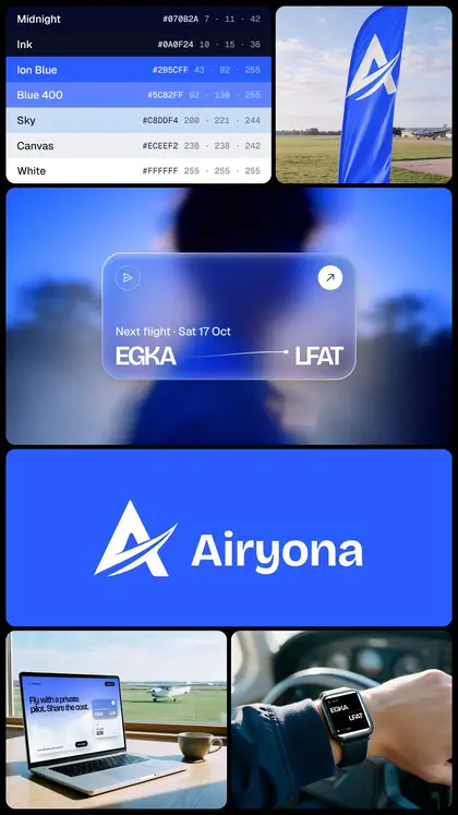 Airyona brand board: ion