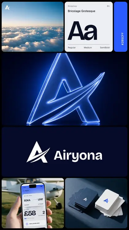 Airyona brand board: midnight