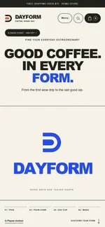 Dayform Coffee on a phone