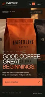 Emberline Coffee on a phone