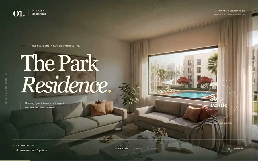 APT-01, The Park Residence: tour opening