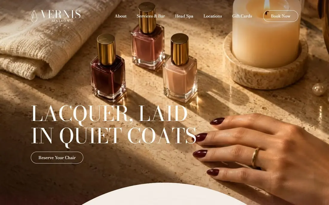 Maison Vernis, home page